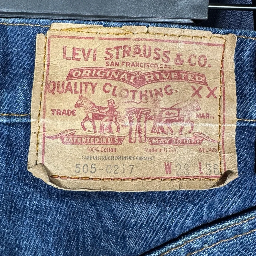 Vintage Early 80s Levis 505 0217 Denim Mens Jeans Redtab 28x36 (27x31)